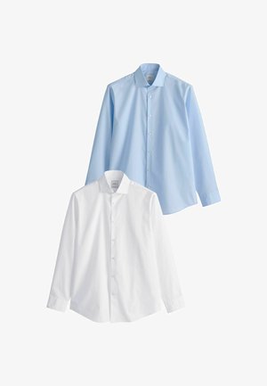 2 PACK REGULAR FIT - Dalykiniai marškiniai - white blue