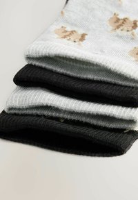 Next HAMISH THE HIGHLAND COW STRIPE ANKLE 4 PACK - Ponožky - monochrome
