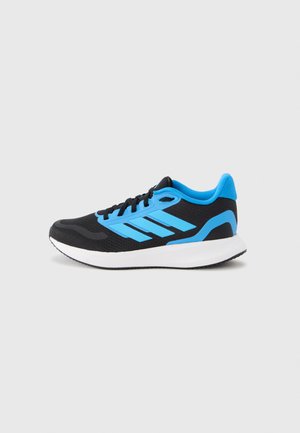 RUNFALCON 5 UNISEX - Road running shoes - core black/lucid aquamarine/lucid ray blue