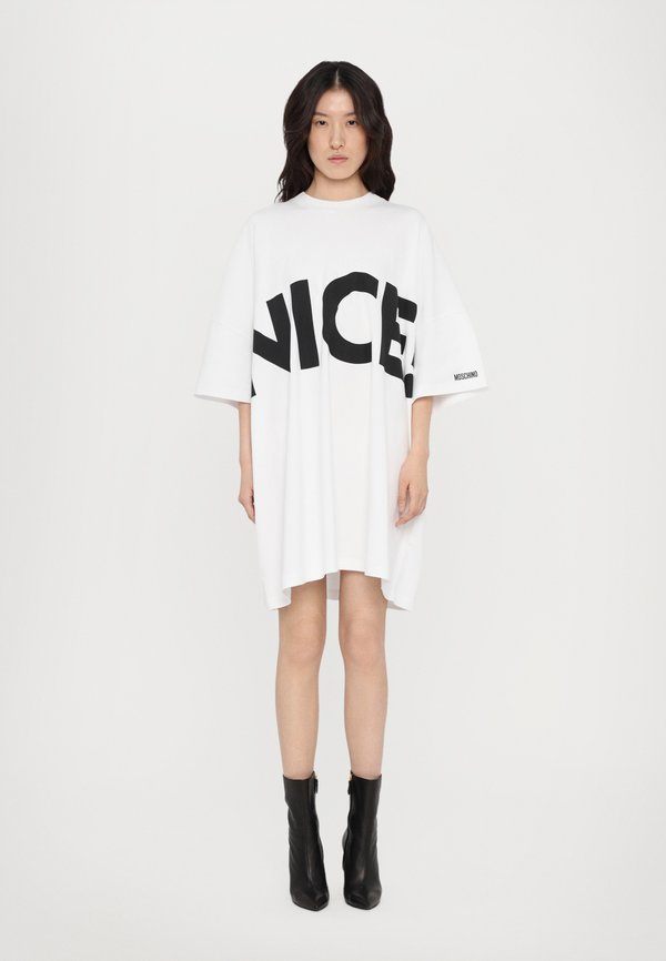 READ THROUGH THE LINES - Jersey dress - fantasia bianco