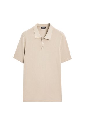 Massimo Dutti LIGHTWEIGHT TEXTURED SHORT SLEEVE - Polo shirt - khaki