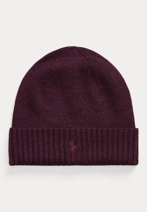 Polo Ralph Lauren, SIGNATURE PONY WOOL BEANIE UNISEX - Bonnet - dark red