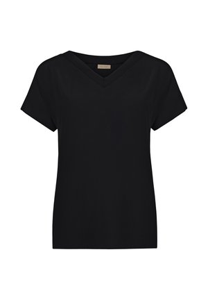 V-NECK KIMONO SLEEVES - T-Shirt basic - Black