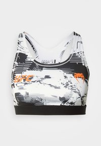 UFC ZENITH FIGHT WEEK WOMEN'S BRA - Reggiseno sportivo con sostegno medio - black/white/orange