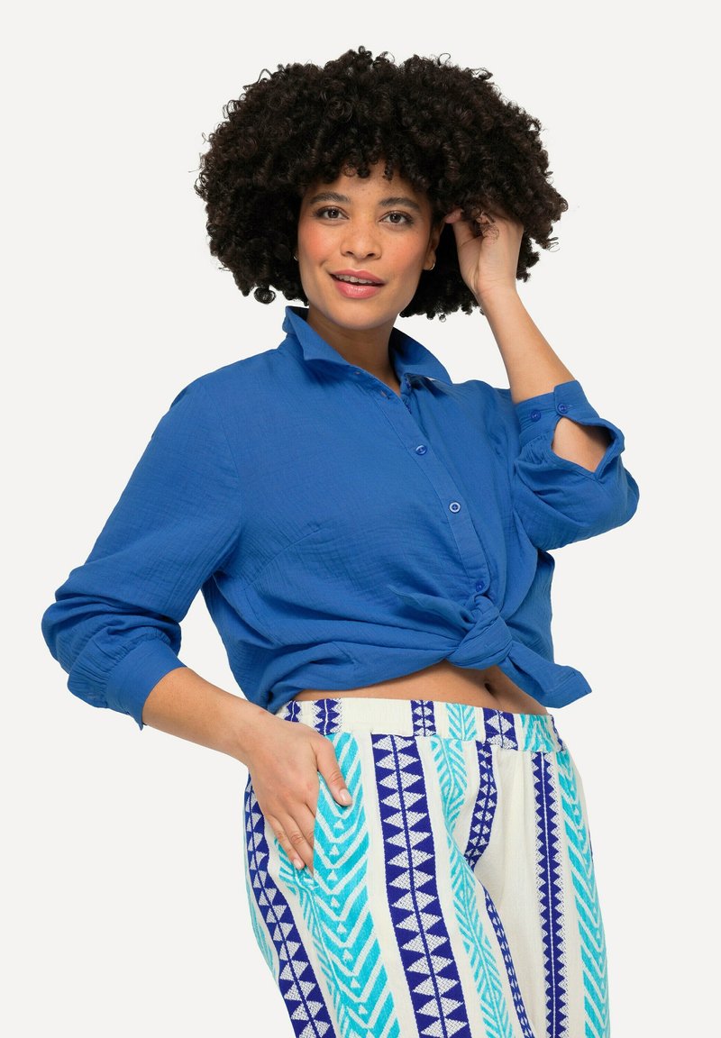 Angel of Style KRAGEN LANGARM - Skjortebluser - medium blue
