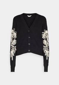 Selezionato, black detail/sandshell embroidery