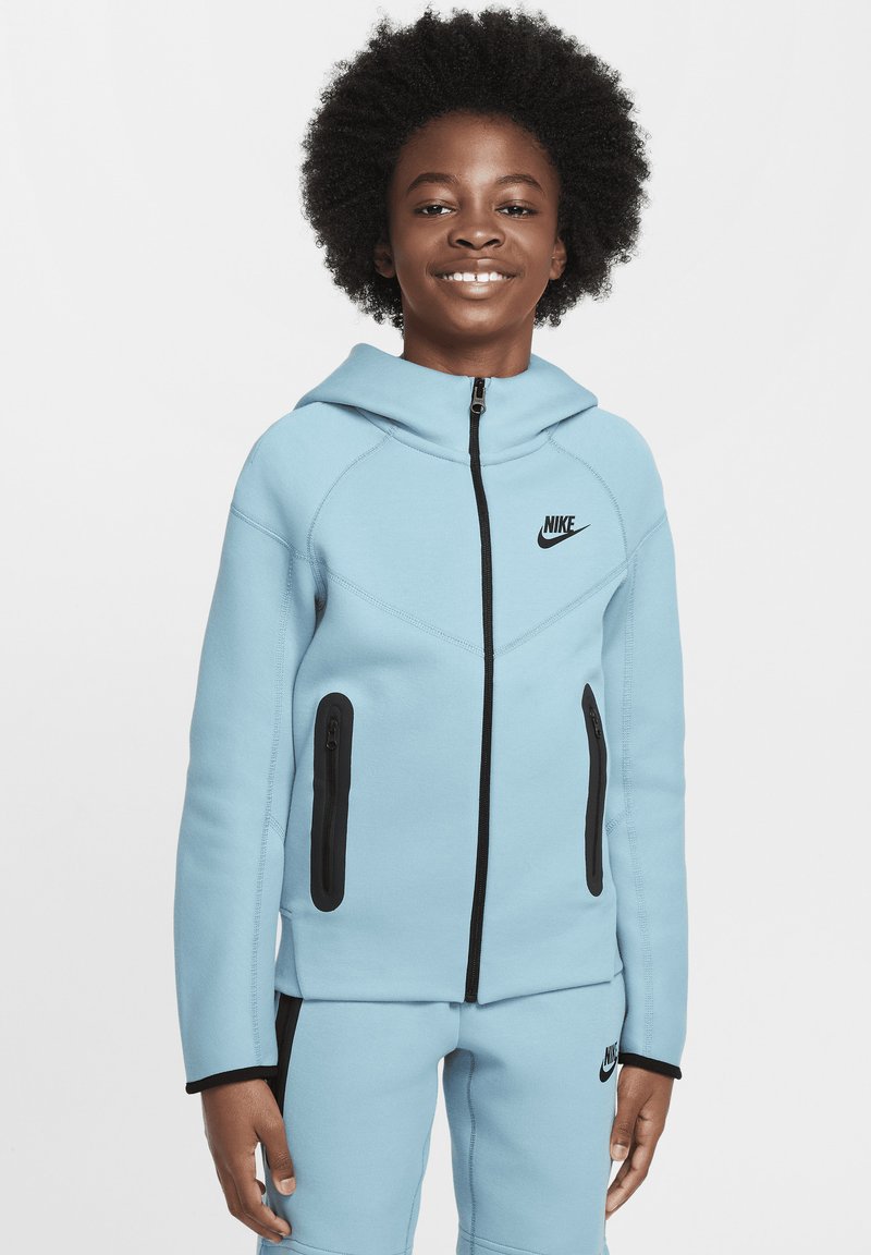 Nike Sportswear TECH FZ - Felpa con zip - denim turquoise black black