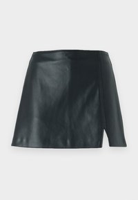 Vegan Leather A-Line Mini Skort - Kratke hlače - black