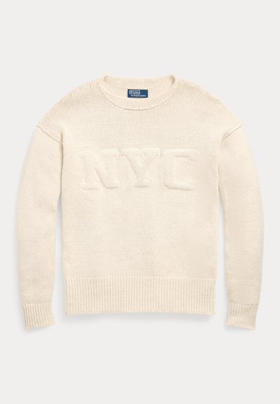 Polo Ralph Lauren NYC COTTON LINEN JUMPER - Jumper - cream