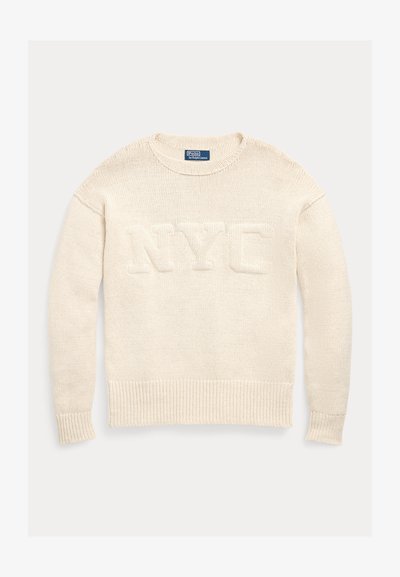 Polo Ralph Lauren NYC COTTON LINEN JUMPER - Jumper - cream