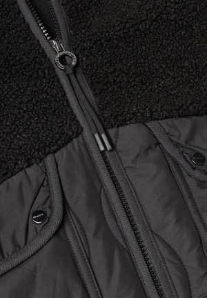 Street One, MANTEL MIT STRUKTURMIX UND STEHKRAGEN - Manteau court - black