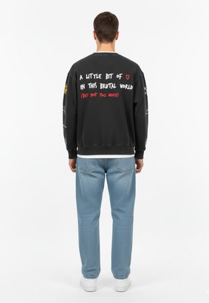 TATTOO BRUTAL EMBROIDERY UNISEX - Sweatshirt - washed black