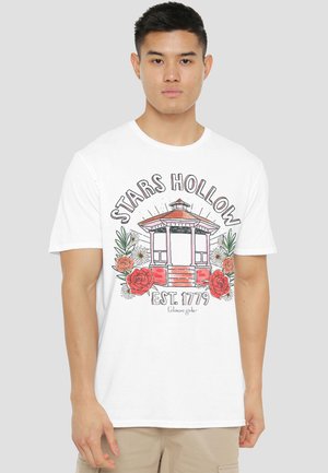 Cotton Soul, GILMORE GIRLS STARS HOLLOW GAZEBO FLORAL - Print T-shirt - white