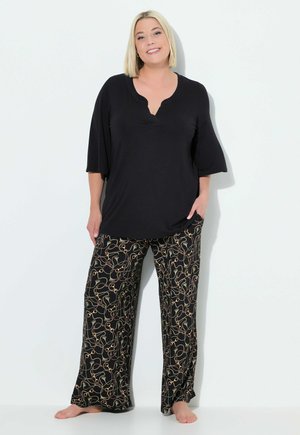 CHAIN PRINT TWO PIECE  SET - Nachtwäsche Set - black