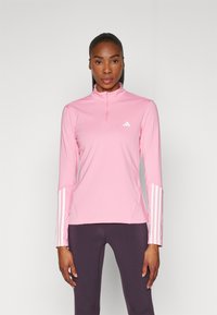 adidas Performance - HYPERGLAM TRAINING QUARTER ZIP TOP - Hosszú ujjú felső - bliss pink/white Miniatűr kép 1