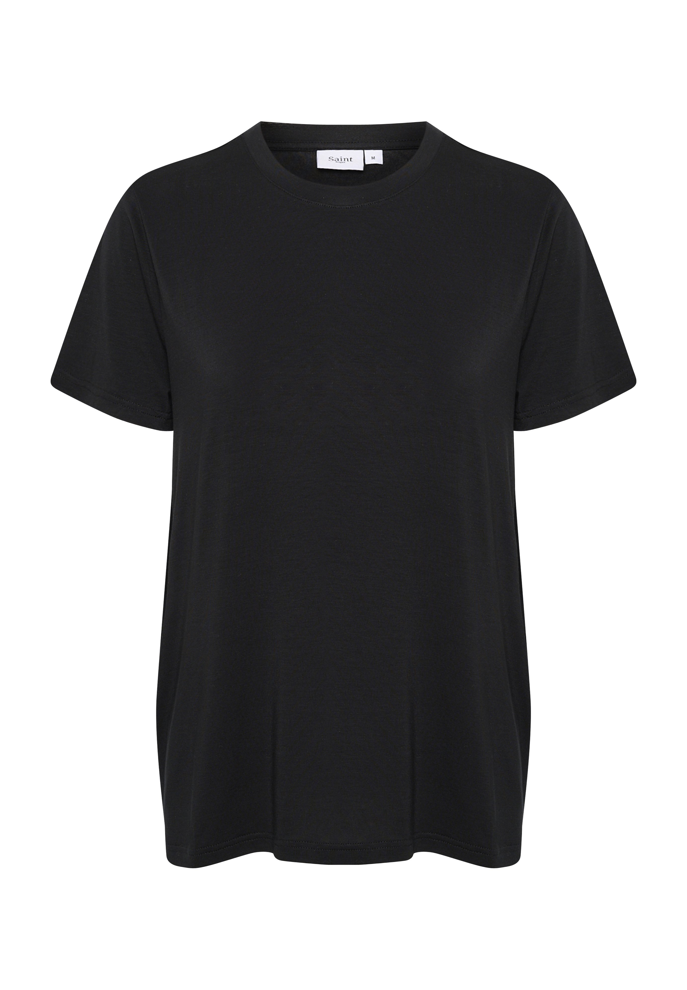 売れ筋商品|||サントロペ Tシャツ レディース トップス ADELIASZ REGULAR  - Basic T-shirt - black Saint Tropez ADELIASZ REGULAR - Basic T-shirt - black - Zalando