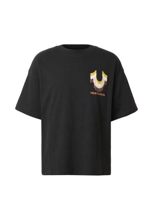 True Religion, RETRO LOGO TEE - T-shirt imprimé - jet black