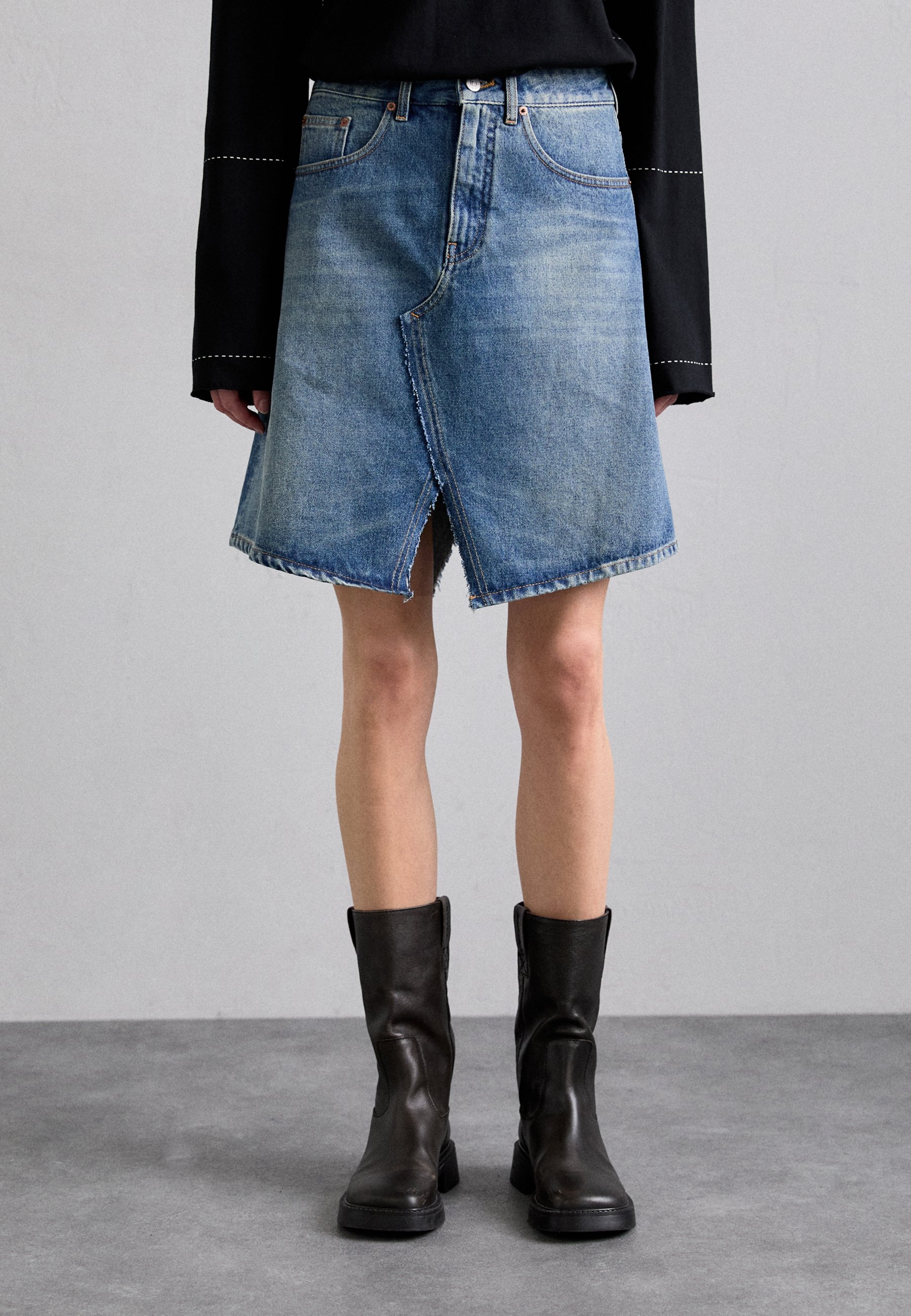 MM6 Maison Margiela SKIRT - Denim skirt - blue/blue denim 