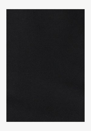 Jednolita czarna tkanina z fakturą w subtelnym wzorze plecionki.