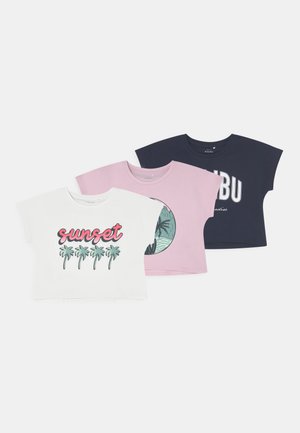 NKFVILMA CROPPED 3 PACK - T-shirt con stampa - light lilac