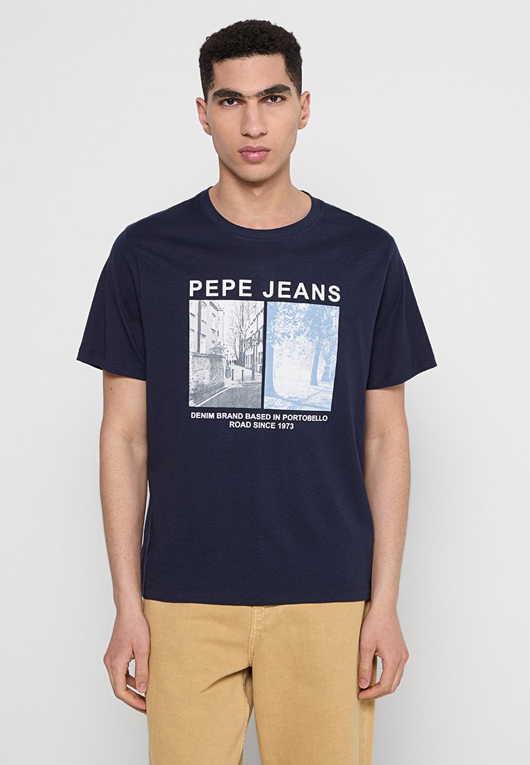 Pepe Jeans T-shirt print donkerblauw