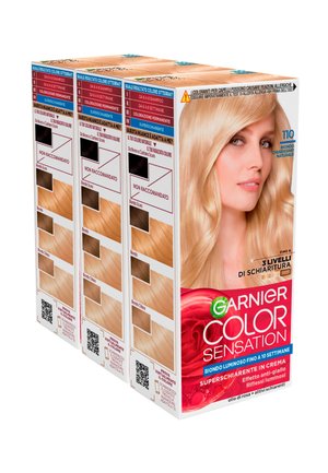 GARNIER COLOR SENSATION COLORAZIONE PERMANENTE, FINO A 10 SETTIMANE DI COLORE INTENSO - 3 PACK - Tinte capelli - biondo chiarissimo naturale