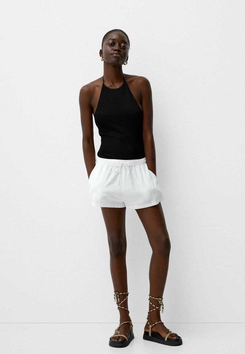 Bershka Top zwart denim/blackdenim Bershka Top zwart denim/blackdenim