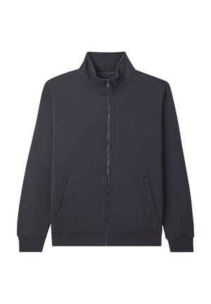 Felpa con zip - blu navy