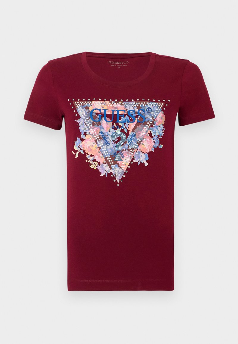 Guess T-shirt print bordeauxrood