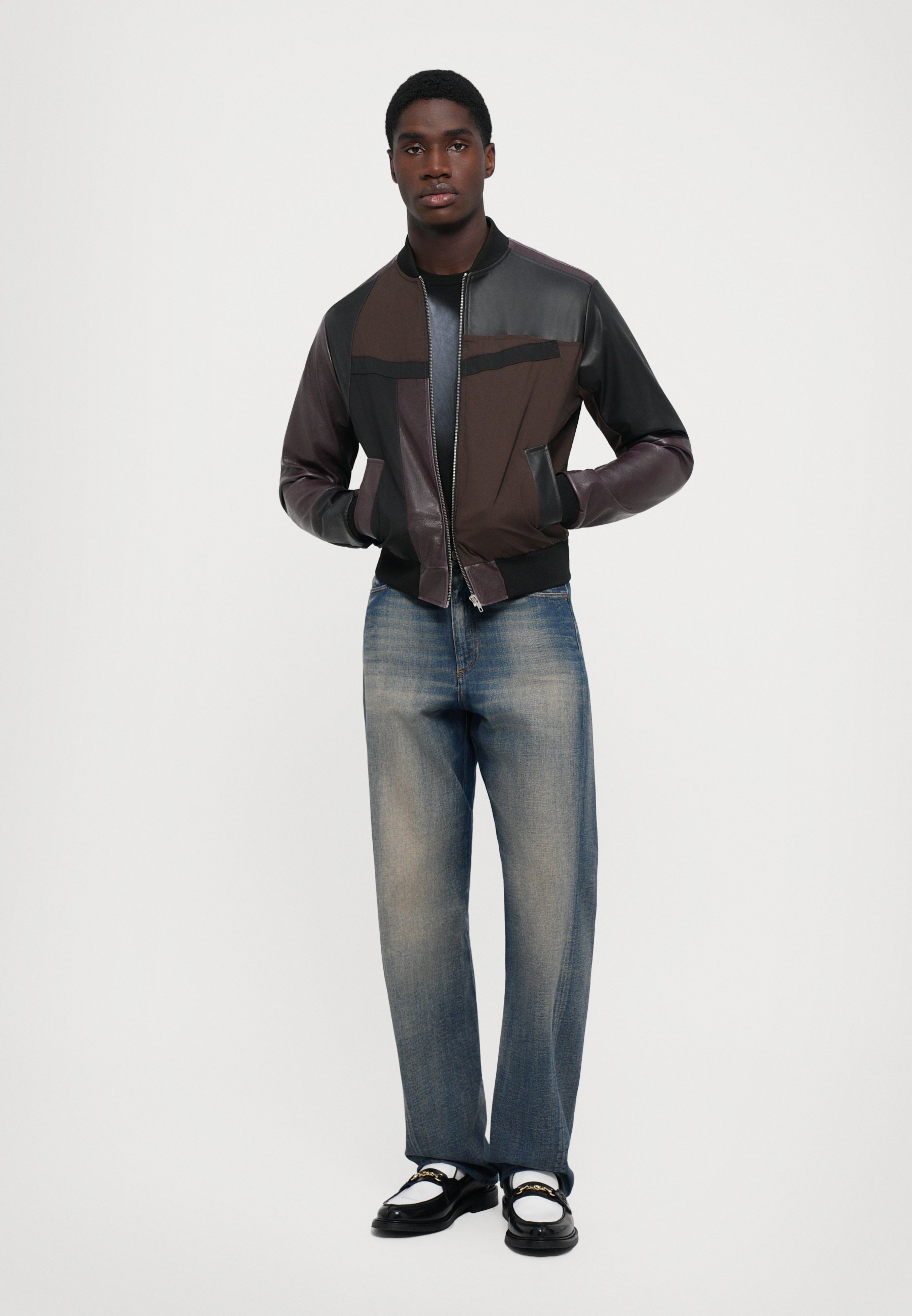 MM6 Maison Margiela SPORTS JACKET - Chaqueta de cuero sintético