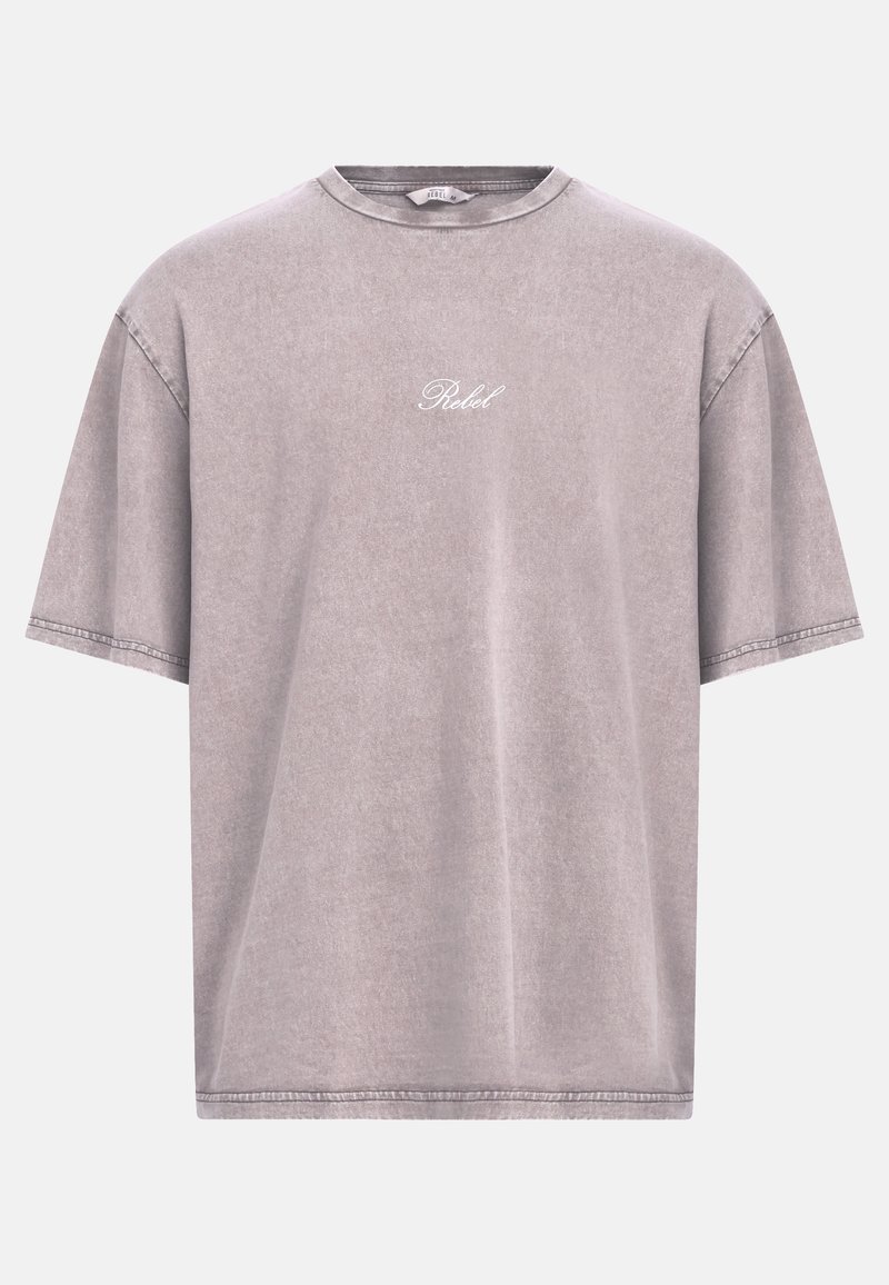 Redefined Rebel T-shirt print gemêleerd zwart Redefined Rebel T-shirt print gemêleerd zwart