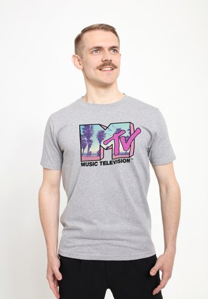Henry Tiger MTV BEACH FILL - T-shirts print - melange grey
