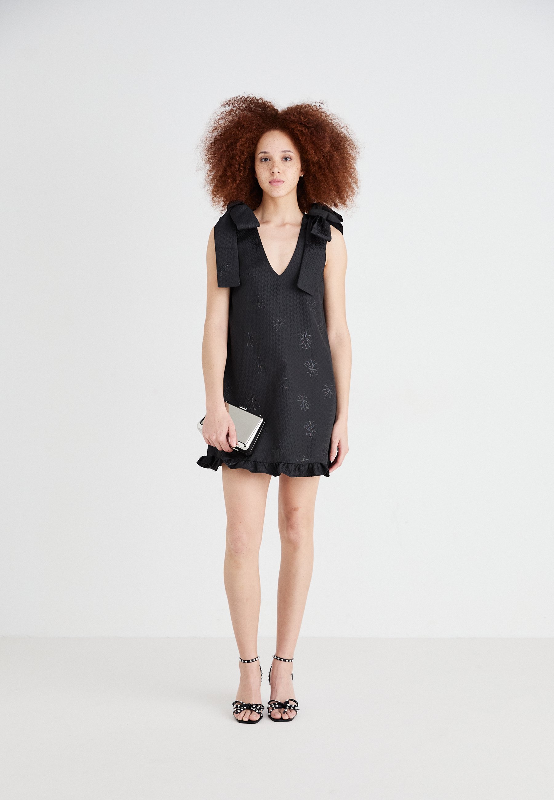 Sister Jane BATEAU BOW MINI DRESS - Day dress - black - Zalando.co.uk