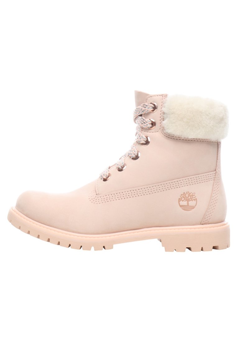 timberland shearling boots pink