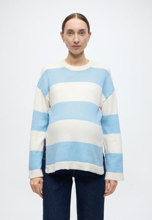 MLMONIA VITA L/S KNIT TOP 2F - Jersey de punto - birch stripes:brunnera blue