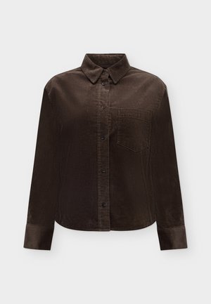 Marc O'Polo, BLOUSE - Button-down blouse - burnt coffee