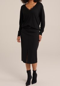 WE Fashion Strickpullover - black