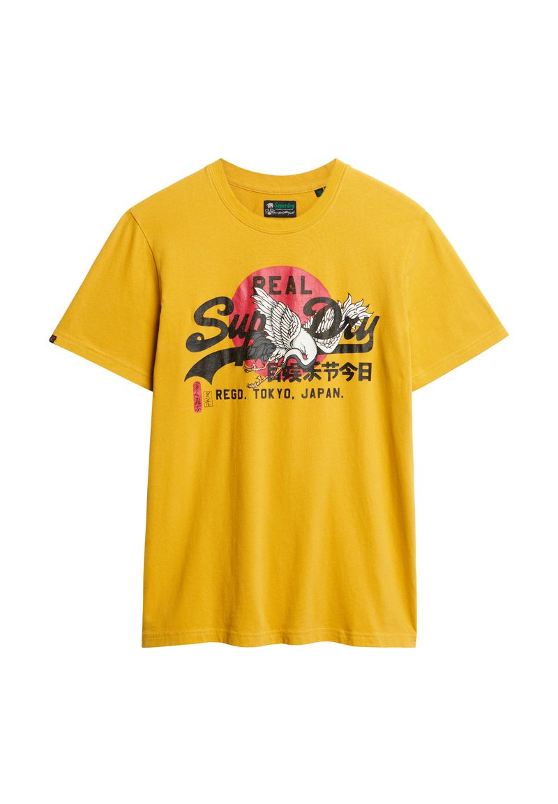 Superdry & Co T-shirt print geel Superdry & Co T-shirt print geel