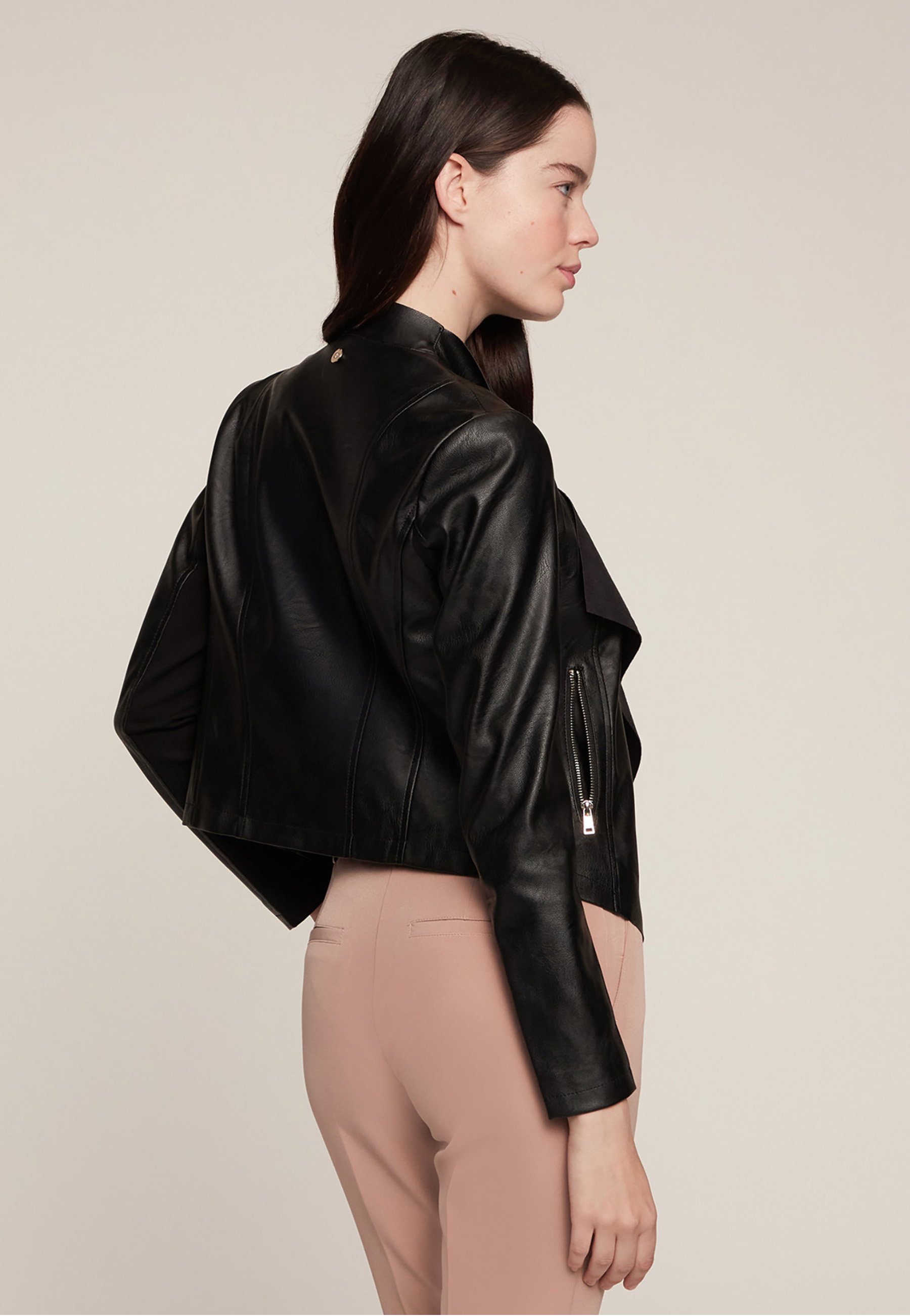 Motivi EFFET - Giacca di pelle - nero - Zalando.it
