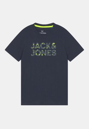 JJNEON POP TEE CREW NECK JNR - Camiseta estampada - navy blazer
