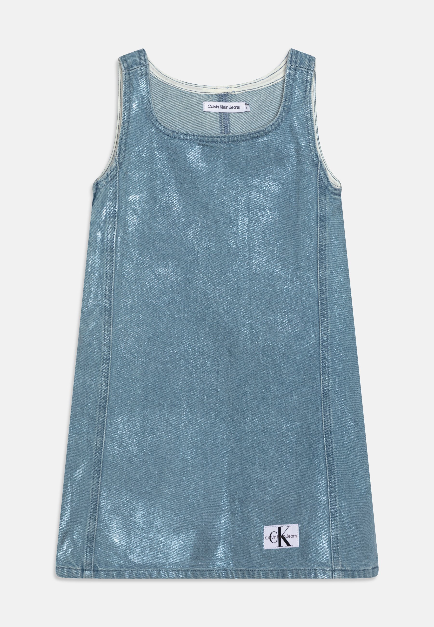 Calvin Klein Jeans PINAFORE DRESS Denim dress meta blue foil