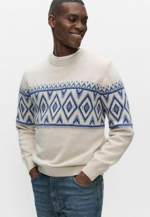 WILLIAM JAQUARD - Stickad tröja - light sand