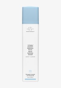 White bottle with a light blue cap, labeled "B-Hydra Intensive Hydration Serum," featuring black text and a logo of an elephant.