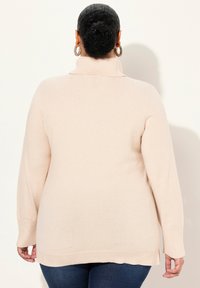 Ulla Popken ROLLKRAGEN BÜNDCHEN - Strickpullover - nature melange