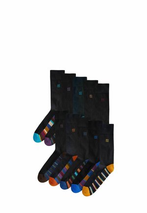 CUSHIONED TEN PACK - Zeķes - black stripe footbed