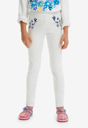 GLITTER - Jeggings - white
