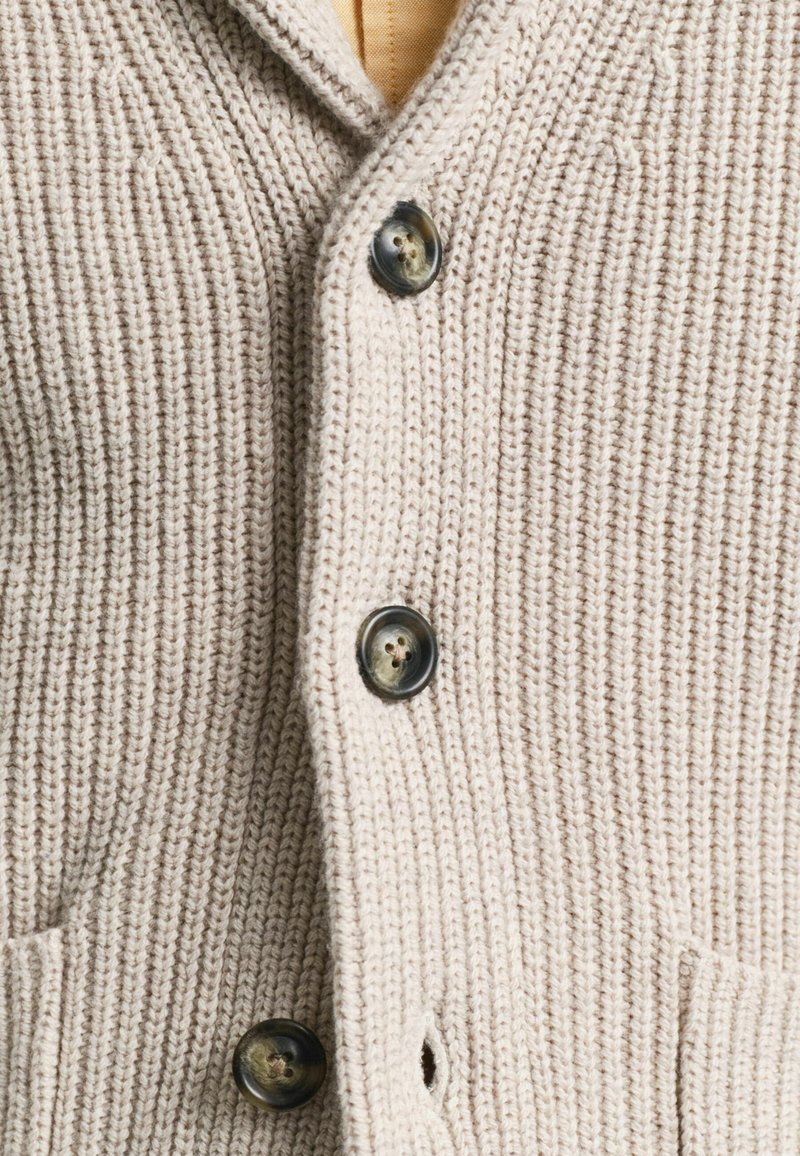 GANT SHAWL COLLAR Cardigan light beige melange/beige Zalando