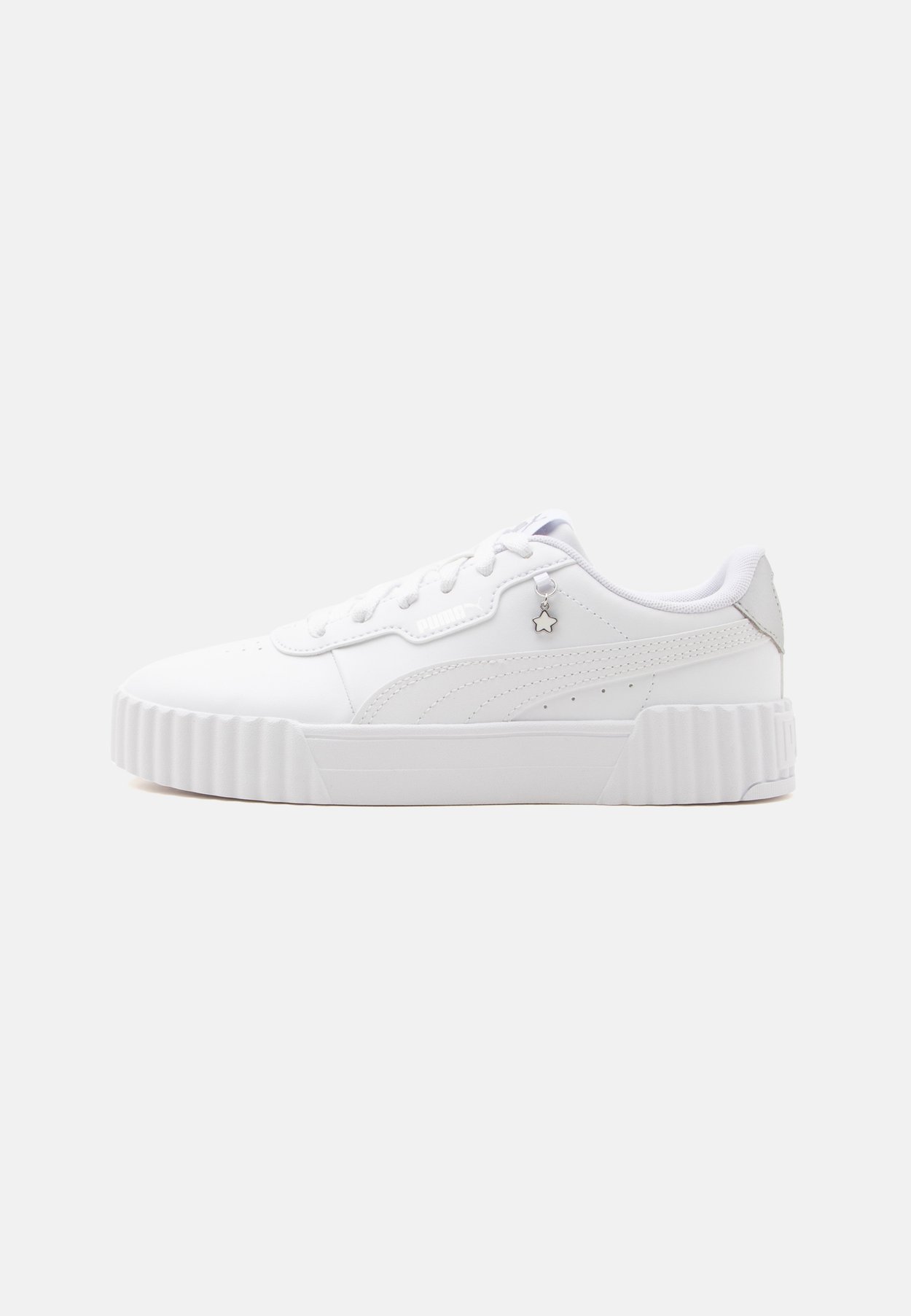 PUMA CARINA 3.0 CHARM JR UNISEX - Trainers - white/silver-coloured