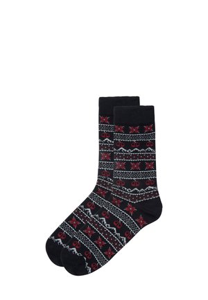 HELLO XMAS - Strømper - dark blue with print