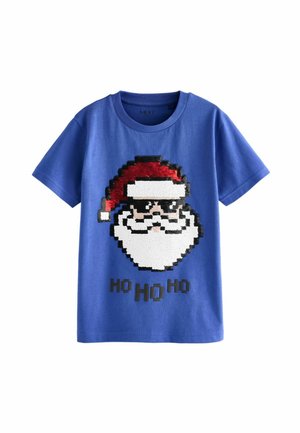 SHORT SLEEVE CHRISTMAS - REGULAR FIT - T-shirt med print - blue